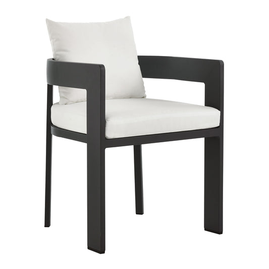 Tahoe Outdoor Patio Aluminum Dining Chair in Gray White by Modway (7053)