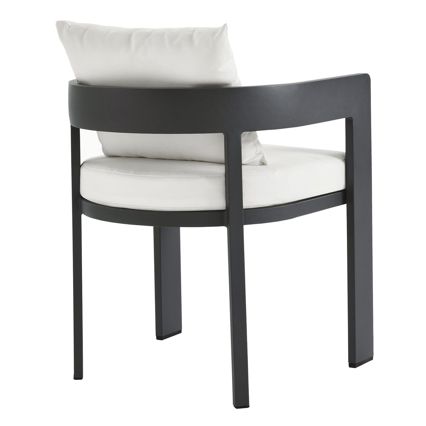 Tahoe Outdoor Patio Aluminum Dining Chair in Gray White by Modway (7053)