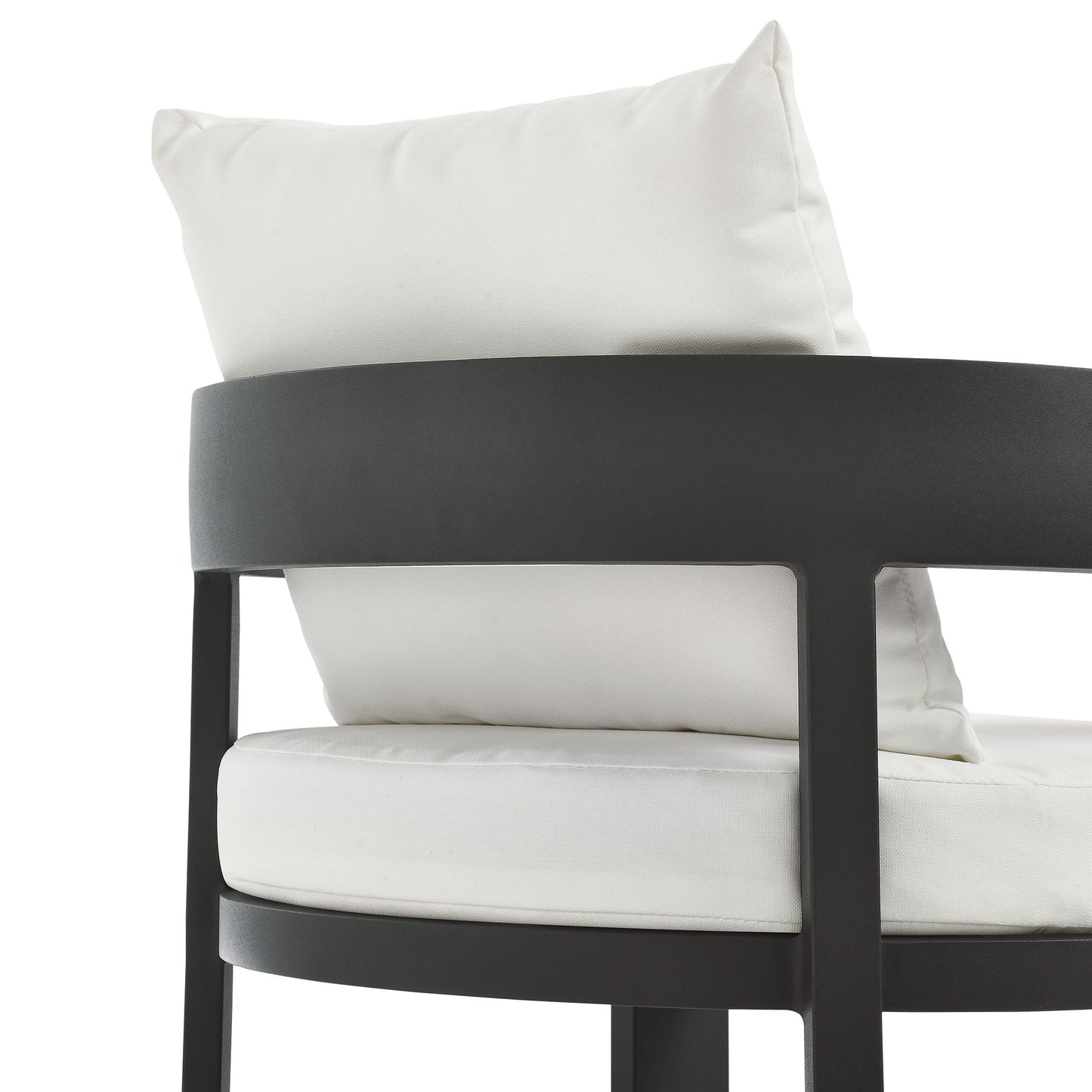 Tahoe Outdoor Patio Aluminum Dining Chair in Gray White by Modway (7053)