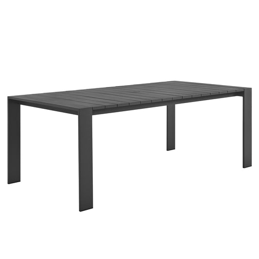 Tahoe Rectangular Outdoor Patio Aluminum Dining Table in Gray by Modway (7054)