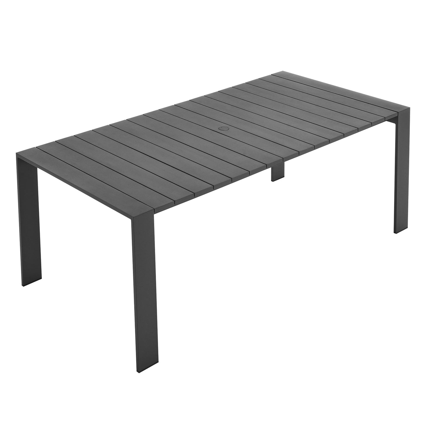 Tahoe Rectangular Outdoor Patio Aluminum Dining Table in Gray by Modway (7054)