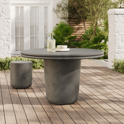 Brion 48" Indoor - Outdoor Patio Concrete Round Dining Table in Gray by Modway (7087)