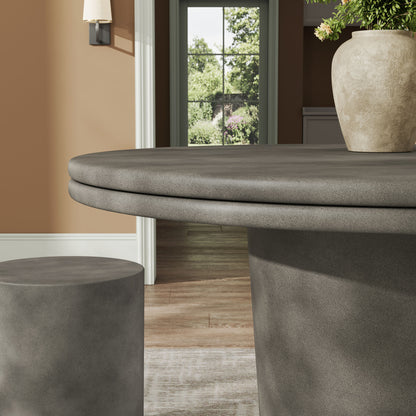 Brion 48" Indoor - Outdoor Patio Concrete Round Dining Table in Gray by Modway (7087)