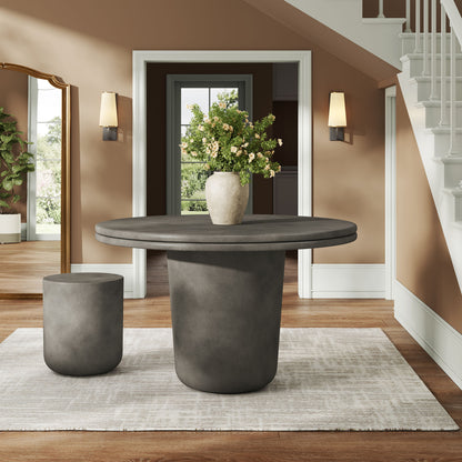 Brion 48" Indoor - Outdoor Patio Concrete Round Dining Table in Gray by Modway (7087)