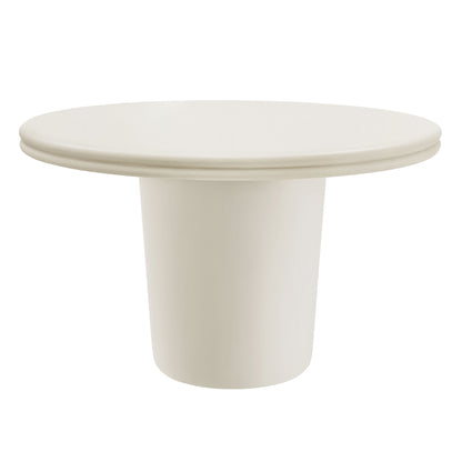 Brion 48" Indoor - Outdoor Patio Concrete Round Dining Table in White by Modway (7087)