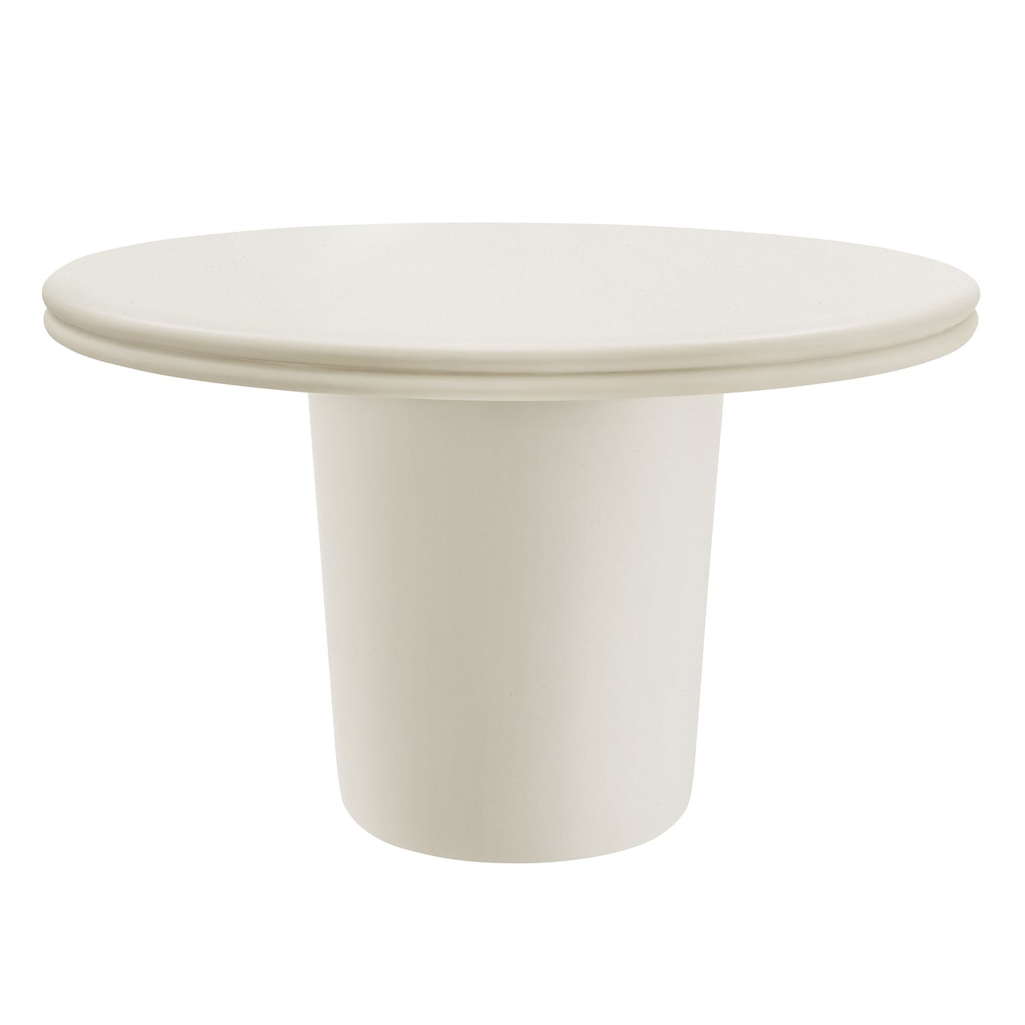 Brion 48" Indoor - Outdoor Patio Concrete Round Dining Table in White by Modway (7087)