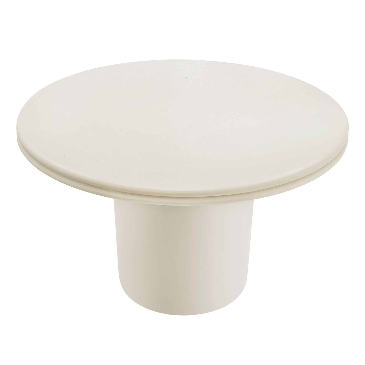 Brion 48" Indoor - Outdoor Patio Concrete Round Dining Table in White by Modway (7087)