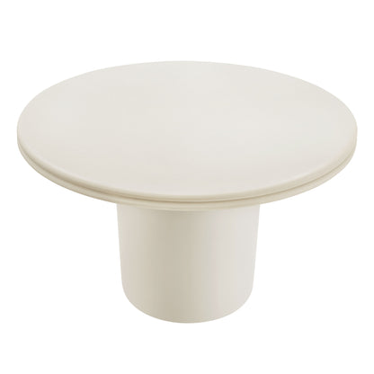 Brion 48" Indoor - Outdoor Patio Concrete Round Dining Table in White by Modway (7087)