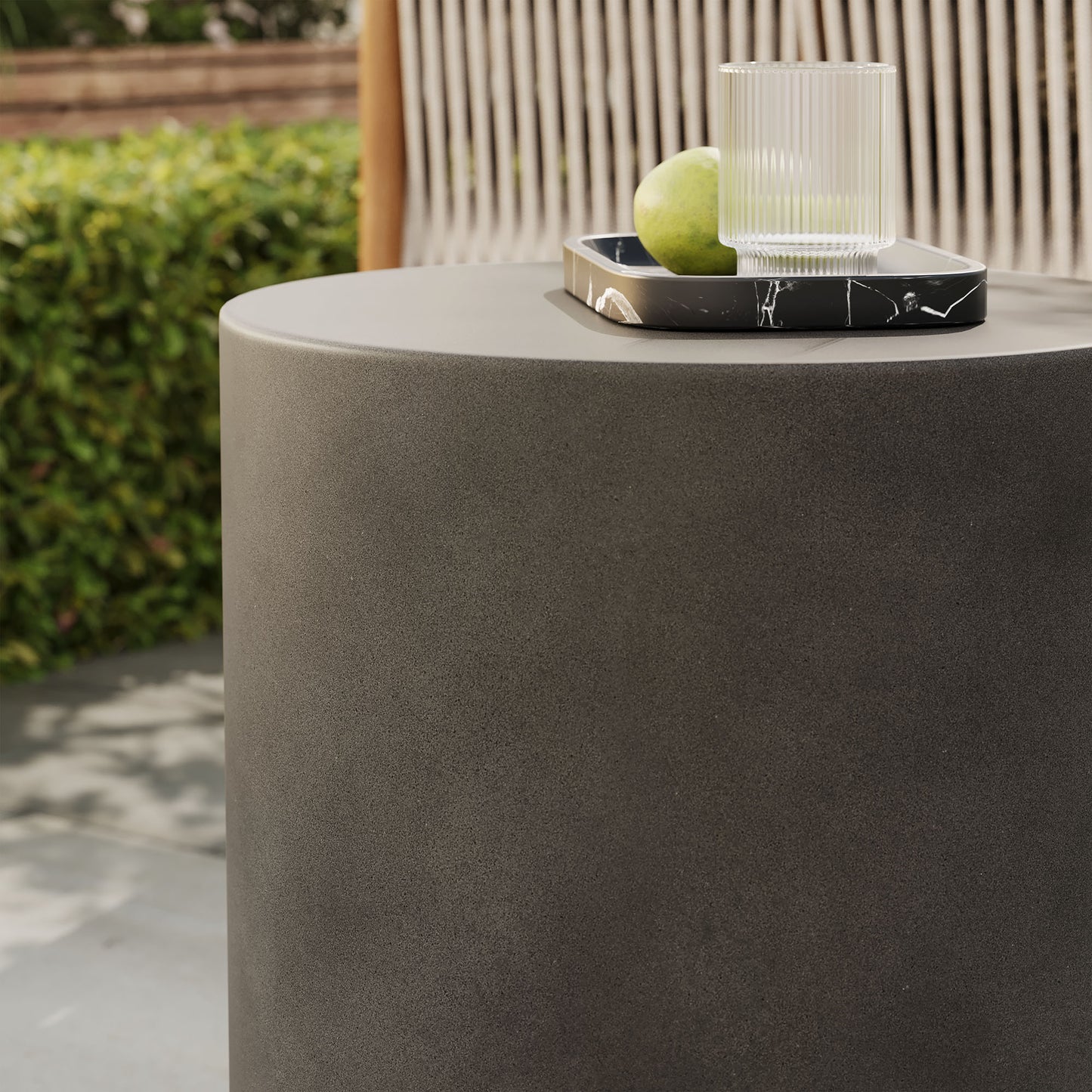 Brion Indoor - Outdoor Patio Concrete Stool in Gray by Modway (7088)