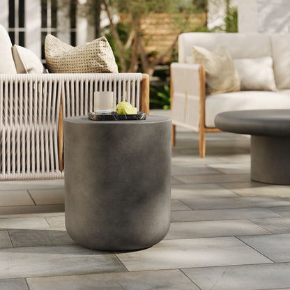 Brion Indoor - Outdoor Patio Concrete Stool in Gray by Modway (7088)
