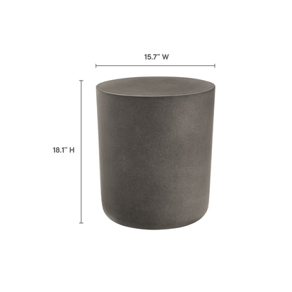 Brion Indoor - Outdoor Patio Concrete Stool in Gray by Modway (7088)