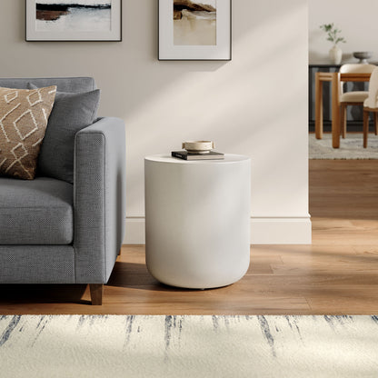 Brion Indoor - Outdoor Patio Concrete Stool in White by Modway (7088)