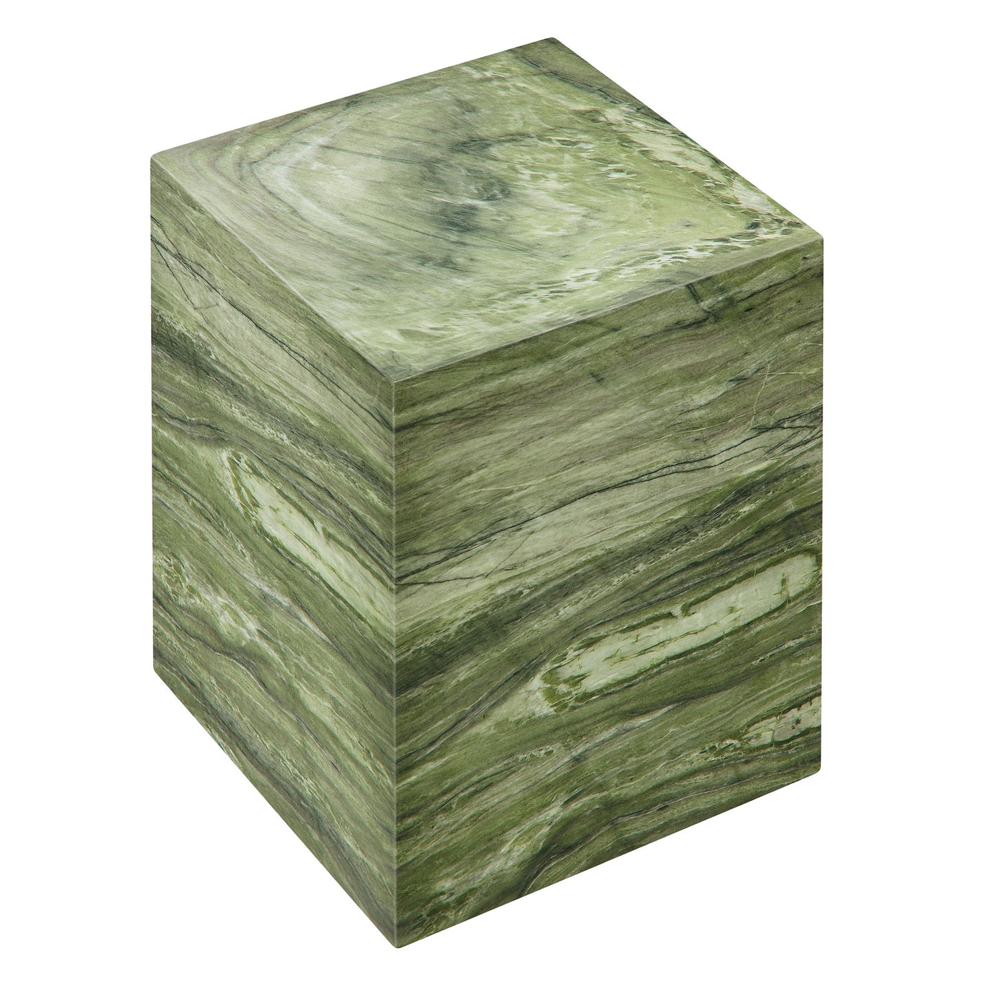 Jordana Square Plinth Indoor - Outdoor Patio Concrete Side Table in Green Marble by Modway (7096)