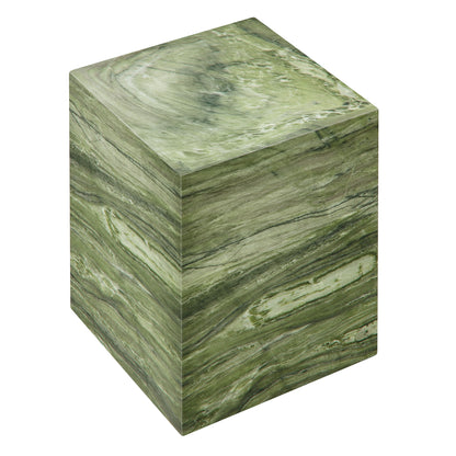 Jordana Square Plinth Indoor - Outdoor Patio Concrete Side Table in Green Marble by Modway (7096)