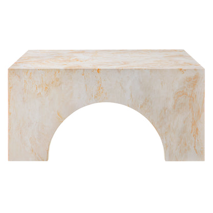 Valen Indoor - Outdoor Patio Arched Concrete Coffee Table in Honey Onyx by Modway (7097)