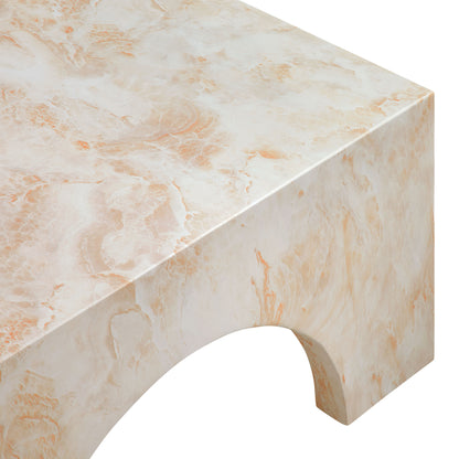 Valen Indoor - Outdoor Patio Arched Concrete Coffee Table in Honey Onyx by Modway (7097)