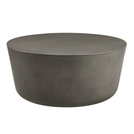 Brion Round Indoor - Outdoor Patio Concrete Coffee Table in Gray by Modway (7099)