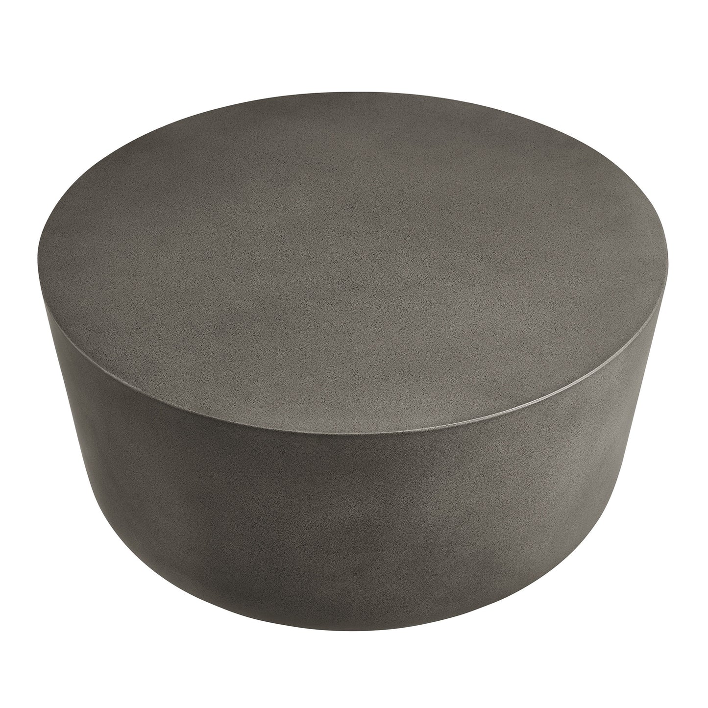 Brion Round Indoor - Outdoor Patio Concrete Coffee Table in Gray by Modway (7099)