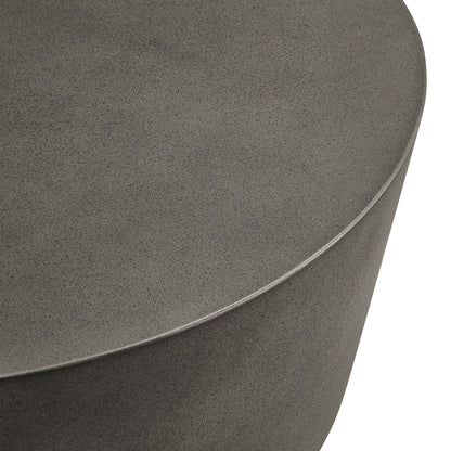 Brion Round Indoor - Outdoor Patio Concrete Coffee Table in Gray by Modway (7099)
