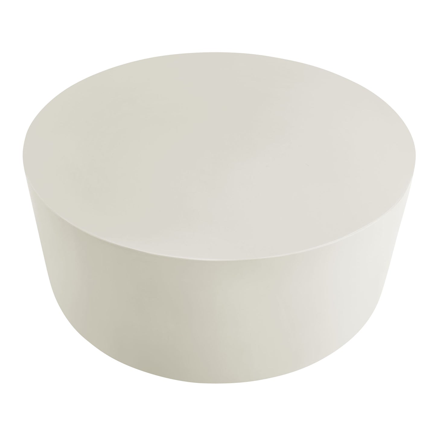 Brion Round Indoor - Outdoor Patio Concrete Coffee Table in White by Modway (7099)