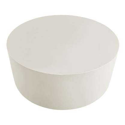 Brion Round Indoor - Outdoor Patio Concrete Coffee Table in White by Modway (7099)