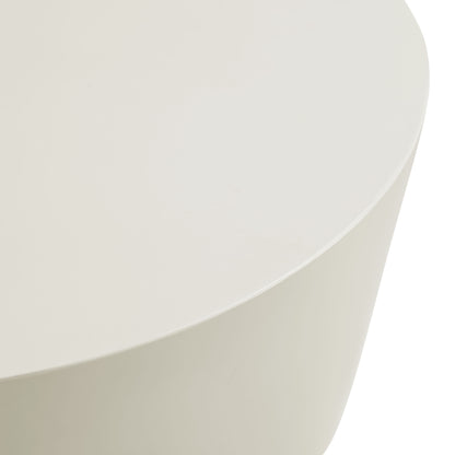 Brion Round Indoor - Outdoor Patio Concrete Coffee Table in White by Modway (7099)
