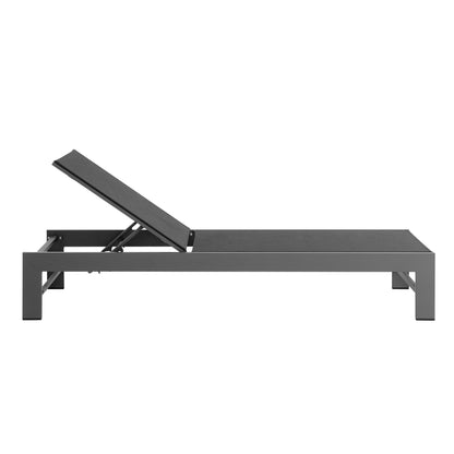 Tahoe Outdoor Patio Mesh and Aluminum Chaise Lounge in Gray by Modway (7235)