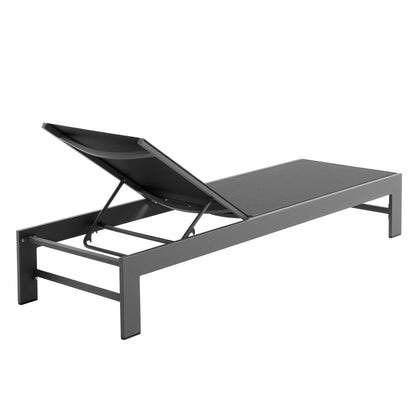 Tahoe Outdoor Patio Mesh and Aluminum Chaise Lounge in Gray by Modway (7235)