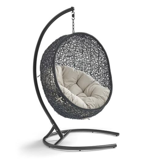 Encase Swing Outdoor Patio Lounge Chair in Beige by Modway (739)