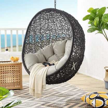 Encase Swing Outdoor Patio Lounge Chair in Beige by Modway (739)
