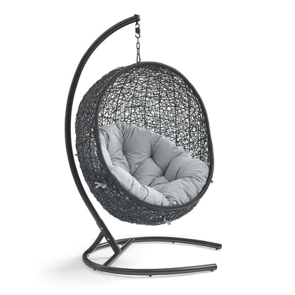 Encase Swing Outdoor Patio Lounge Chair in Gray by Modway (739)