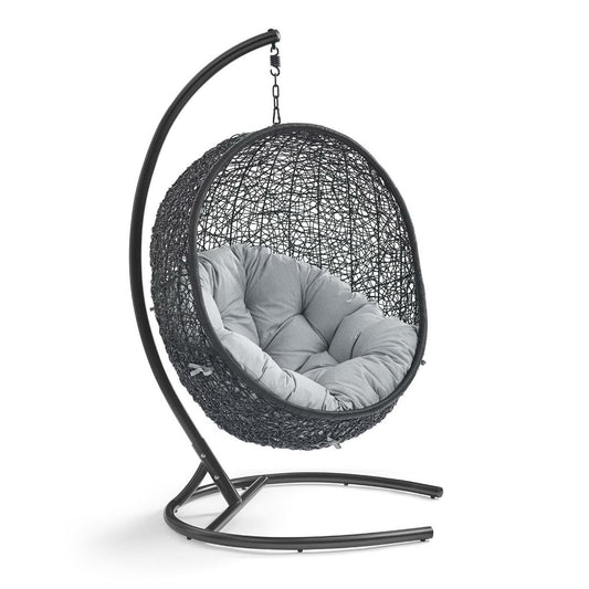 Encase Swing Outdoor Patio Lounge Chair in Gray by Modway (739)