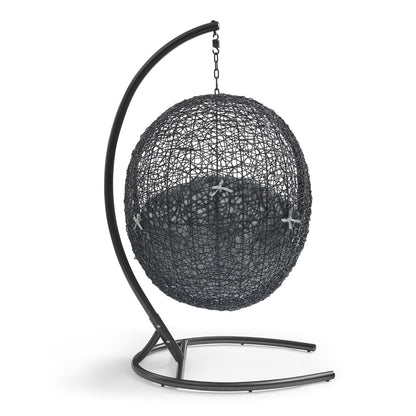 Encase Swing Outdoor Patio Lounge Chair in Gray by Modway (739)