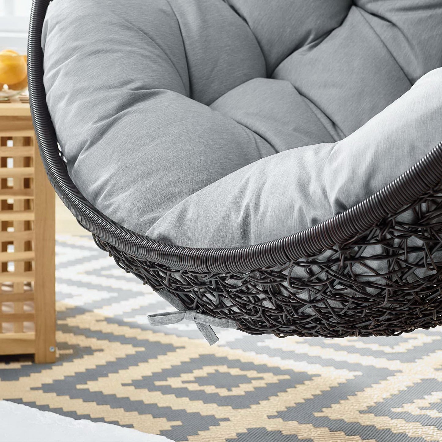 Encase Swing Outdoor Patio Lounge Chair in Gray by Modway (739)
