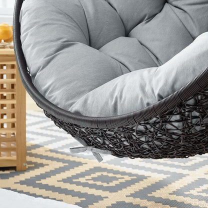 Encase Swing Outdoor Patio Lounge Chair in Gray by Modway (739)