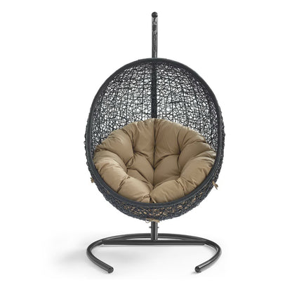 Encase Swing Outdoor Patio Lounge Chair in Mocha by Modway (739)