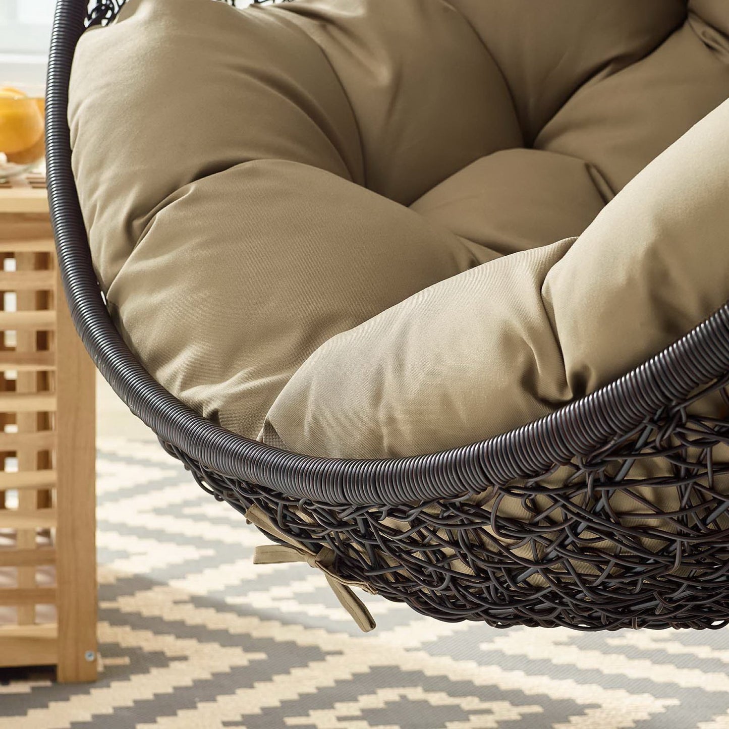 Encase Swing Outdoor Patio Lounge Chair in Mocha by Modway (739)