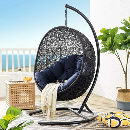 Encase Swing Outdoor Patio Lounge Chair in Navy by Modway (739)