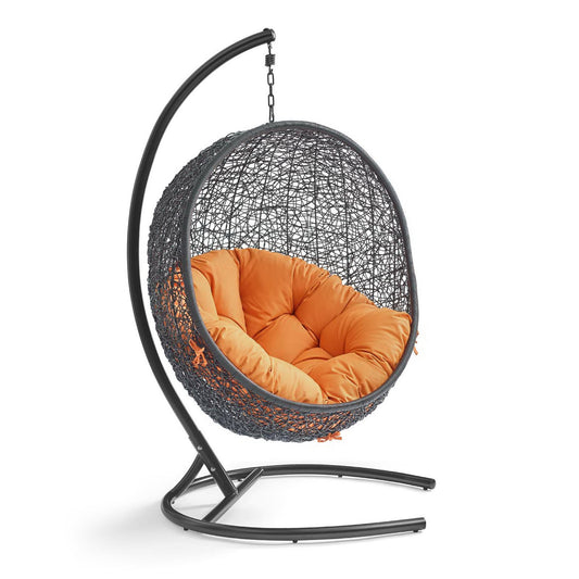 Encase Swing Outdoor Patio Lounge Chair in Orange by Modway (739)
