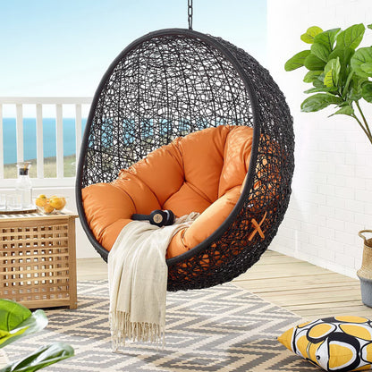 Encase Swing Outdoor Patio Lounge Chair in Orange by Modway (739)