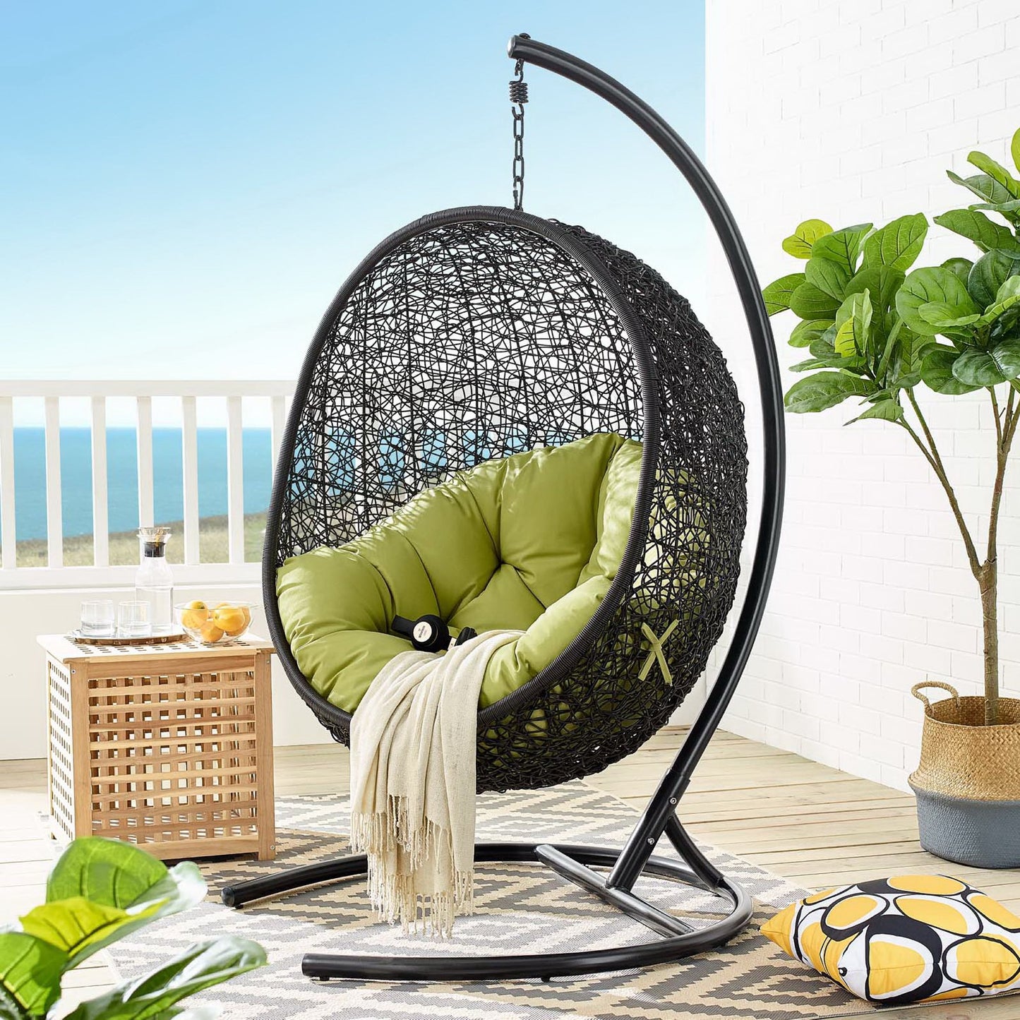 Encase Swing Outdoor Patio Lounge Chair in Peridot by Modway (739)