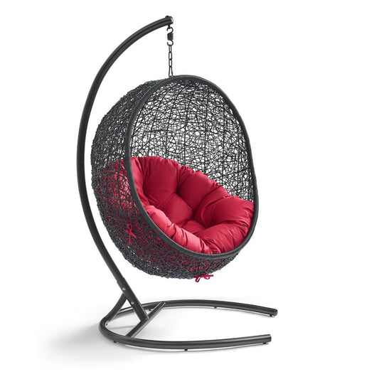 Encase Swing Outdoor Patio Lounge Chair in Red by Modway (739)