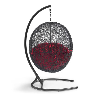 Encase Swing Outdoor Patio Lounge Chair in Red by Modway (739)