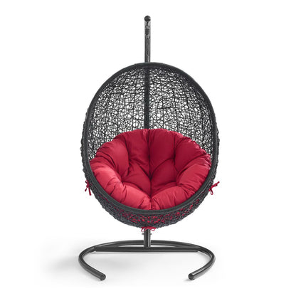 Encase Swing Outdoor Patio Lounge Chair in Red by Modway (739)