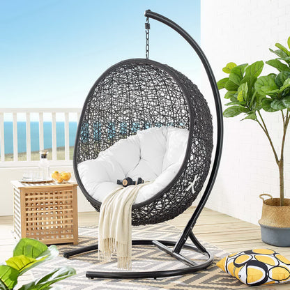 Encase Swing Outdoor Patio Lounge Chair in White by Modway (739)