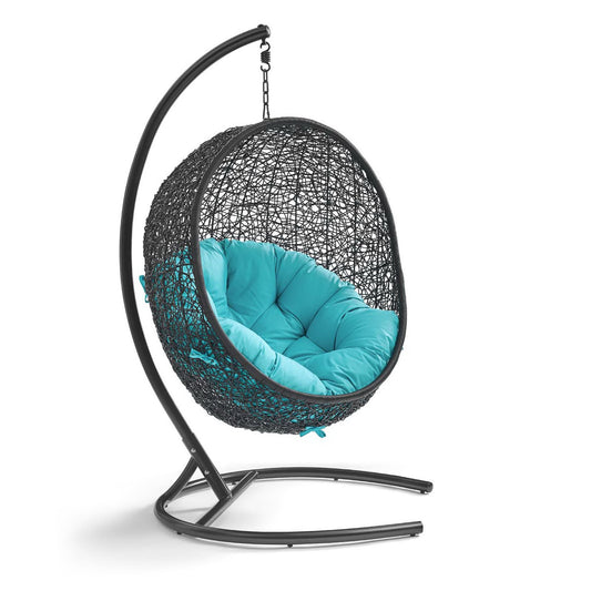 Encase Swing Outdoor Patio Lounge Chair in Turquoise by Modway (739)