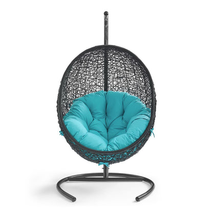 Encase Swing Outdoor Patio Lounge Chair in Turquoise by Modway (739)
