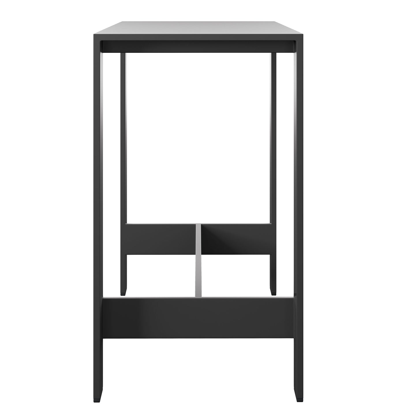 Tahoe 59 Inch Rectangle Outdoor Patio Aluminum Bar Table in Gray by Modway (7593)