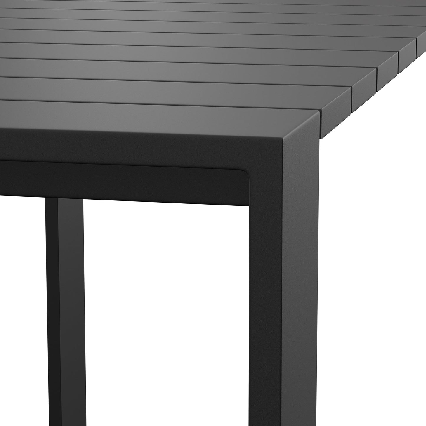 Tahoe 59 Inch Rectangle Outdoor Patio Aluminum Bar Table in Gray by Modway (7593)
