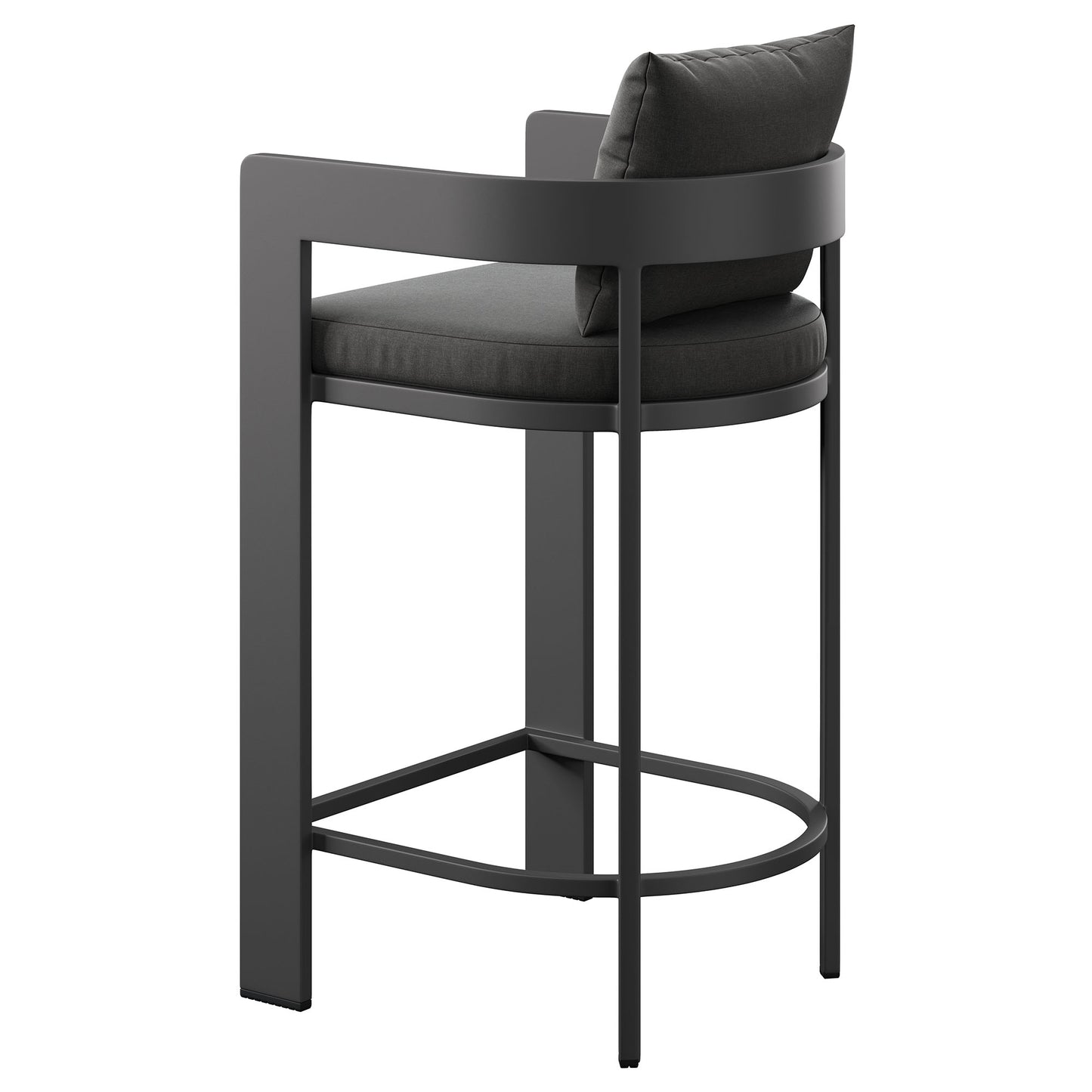 Tahoe Outdoor Patio Patio Aluminum Bar Chair in Charcoal by Modway (7595)